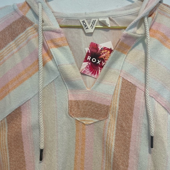 NWT Roxy Wild & Free Striped Poncho Hoodie Size Small - Picture 5 of 10